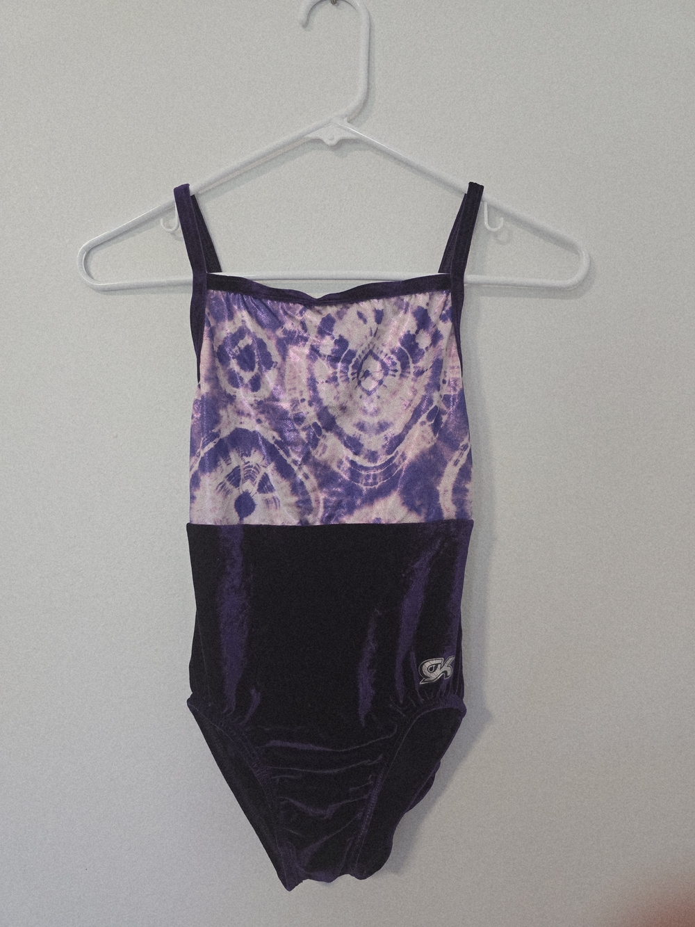 Purple Tie-Dye Velvet GK Leotard AXS